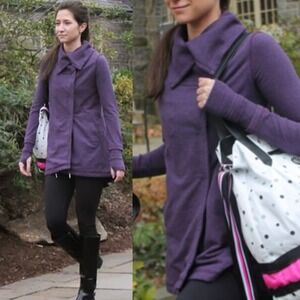 Lululemon Gratitude Wrap Purple Womens Size 6 Jacket Coat French Terry Zinfandel
